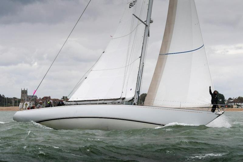 Chris Cecil-Wright's Nicholson 55 Eager, skippered by Richard Powell. Eager was the first Nicholson 55 launched when she was famously the Lloyd's of London Yacht Club's Lutine photo copyright Martin Allen / pwpictures.com taken at Royal Ocean Racing Club and featuring the Classic Yachts class