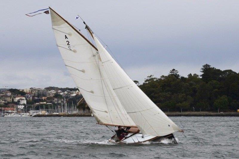 SASC Club Championship race 2014 - Vanity approaching the finish photo copyright Southern Woodenboat Sailing taken at  and featuring the Classic Yachts class
