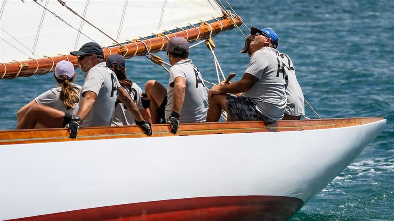 Rawhiti (1905 Logan) - post - Start - A Class - Mahurangi Regatta - January 29, 2022 photo copyright Richard Gladwell - Sail-World.com/nz taken at  and featuring the Classic Yachts class