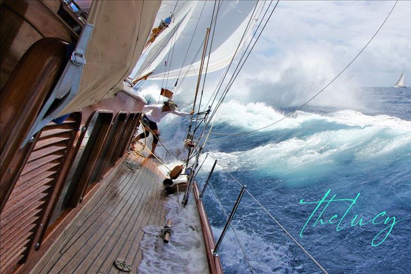 Wild racing on board Aschanti IV - 2022 Antigua Classic Yacht Regatta - photo © TheLucy