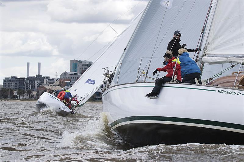 Martin Ryan skippering Mercedes III had a great day on the water with two firsts photo copyright A. J. McKinnon taken at Royal Yacht Club of Victoria and featuring the Classic Yachts class