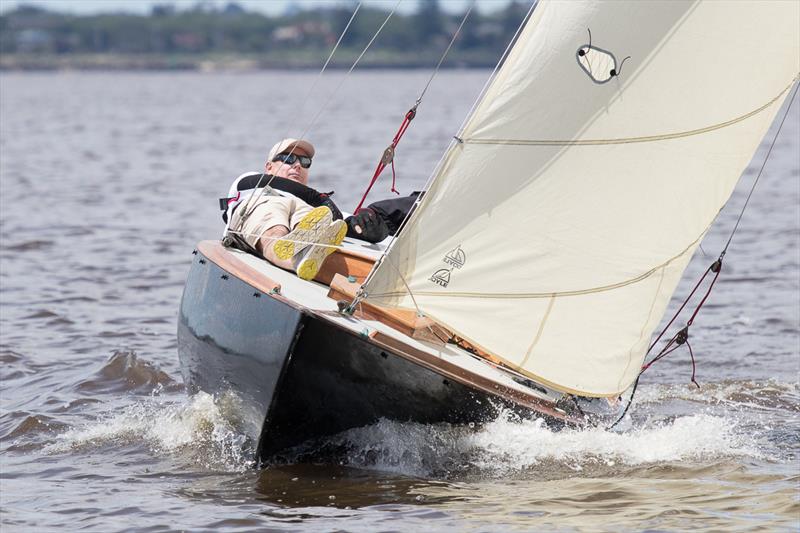 Sirocco skippered by Charlie Salter finished the regatta in third place after a relaxing days sail photo copyright A. J. McKinnon taken at Royal Yacht Club of Victoria and featuring the Classic Yachts class