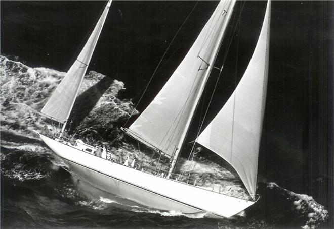 Kialoa competing in the 1971 Sydney to Hobart yacht race, before taking the win - photo © The Kilroy family