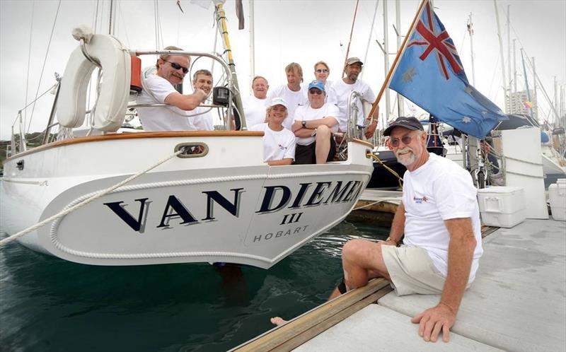 Van Diemen, based in Hobart (Tasmania, Australia) and California (USA), at its first regatta, the Hamilton Island Race Week in 2008, with skipper Robbie Vaughan and crew, including Dave Blair who built the boat - photo © SW