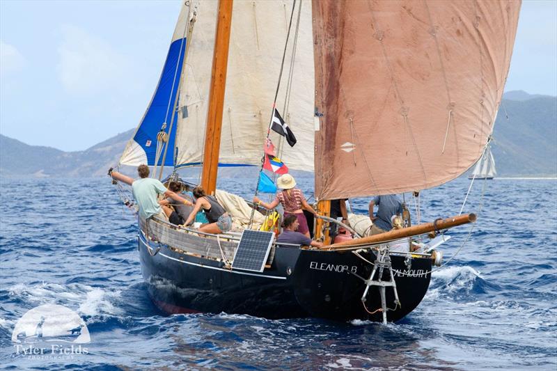 Eleanor B, 40' Cornish lugger won the Kenny Coombs Memorial Trophy - 2023 Antigua Classic Yacht Regatta - photo © Tyler Fields