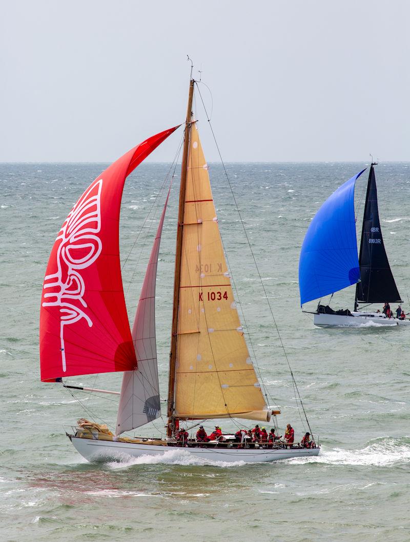 2023 Round the Island Race photo copyright Martin Augustus / www.sailingimages.co.uk taken at Island Sailing Club, Cowes and featuring the Classic Yachts class