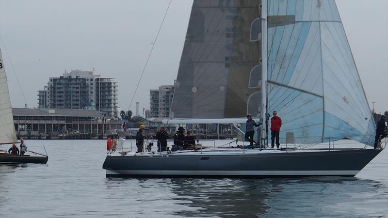 Mercedes IV sizing up the classic fleet - photo © Classic Yacht Association of Australia