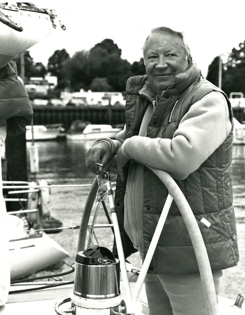 Sir Edward Heath at the helm in 1979 photo copyright The Sir Edward Heath Charitable Foundation taken at  and featuring the Classic Yachts class