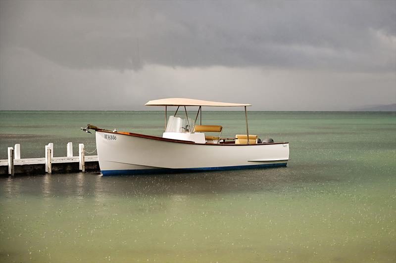 Kooyong 28 Walkaround adds style to any location and weather! - photo © The Wooden Boatshop
