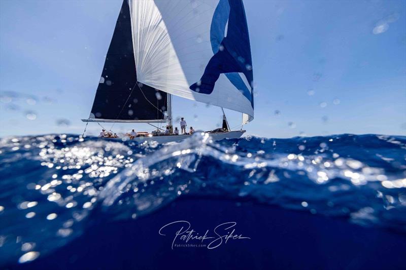 64-foot Spirit Yacht Chloe Giselle with her colourful spinnaker - 2024 Antigua Classic Yacht Regatta - photo © Patrick Sykes / www.patricksykes.com