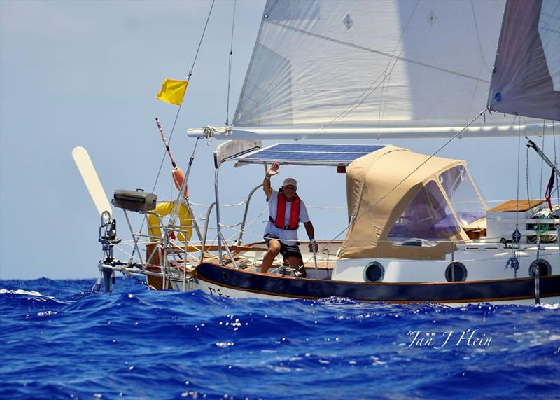 Pablo Pirenack racing his 32' Ellemia on his own came third today in Classic GRP - 2025 Antigua Classic Yacht Regatta - photo © Jan J Hein