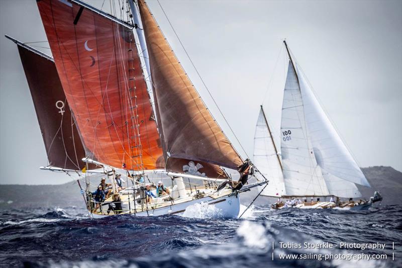 42' gaff ketch Cherub from Grenada with her all-girl crew - 2025 Antigua Classic Yacht Regatta - photo © Tobias Stoerkle