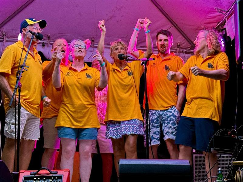 The crew of Arro gave a heartfelt rendition of `Cornwall My Home` at the Open Mic last night - 2025 Antigua Classic Yacht Regatta - photo © Antigua Classic Yacht Regatta