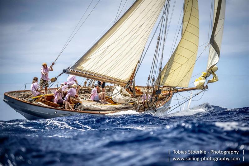 Cornubia won the Woodstock trophy for the best restoration of a classic boat - 2025 Antigua Classic Yacht Regatta - photo © Tobias Stoerkle