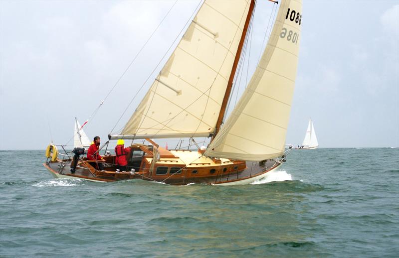 1958 Robert Clark designed Orthops powers to windward in Race 1 - Falmouth Classics 2025 - photo © Jan Pentreath