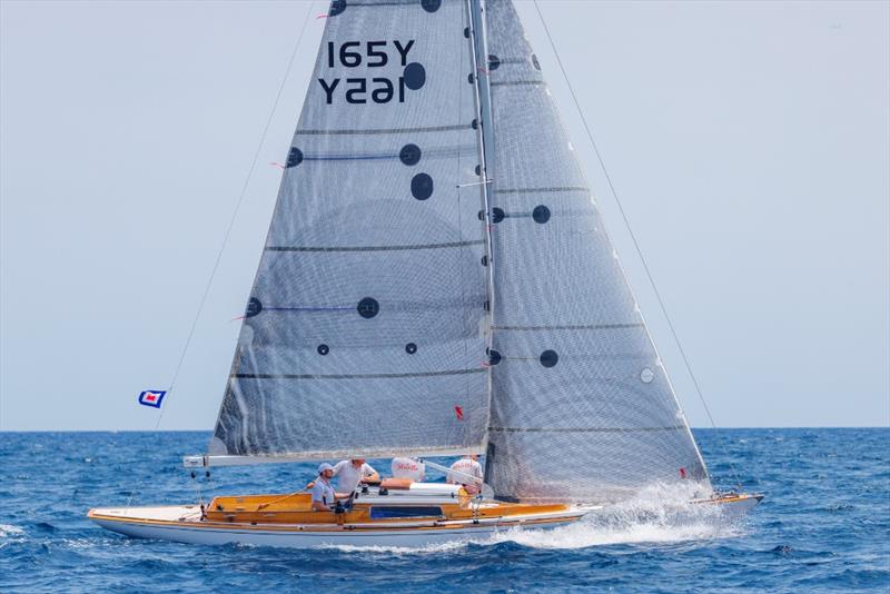 Stiletto during the 18th Puig Vela Clàssica Barcelona photo copyright Nico Martinez / www.MartinezStudio.es taken at Real Club Nautico de Barcelona and featuring the Classic Yachts class