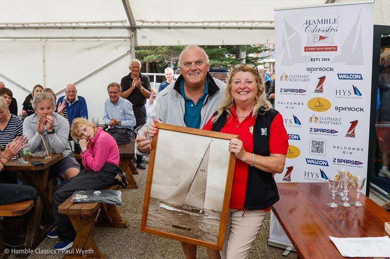 Jon Searle RAFYC Vice Commodore presented with the Norlethe Trophy - 10th Hamble Classics Regatta - photo © Paul Wyeth / www.pwpictures.com