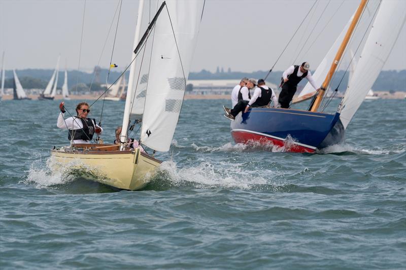 British Classic Week day 3 - David Heritage's blue-hulled West Solent One Design Harlequin won the day's pursuit race outright photo copyright Chris Brown / www.chrisbrownphotography.co.uk taken at British Classic Yacht Club and featuring the Classic Yachts class