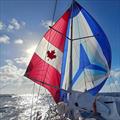 The 580 fleet spent about 85% of the time under one or both Asymmetric spinnakers , but at times that translated to a lot of work, Sail Up – Sails down!