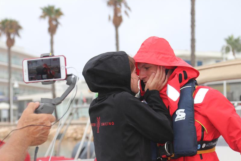 McIntyre Adventure Globe 5.80 Transat start: The youngest entrant 25YO Severin Hummer, a professional swimmer turned boat builder -Solo Sailor is up for the challenge but will miss his girlfriend! photo copyright Globe 5.80 Transat taken at  and featuring the Class Mini 5.80 class