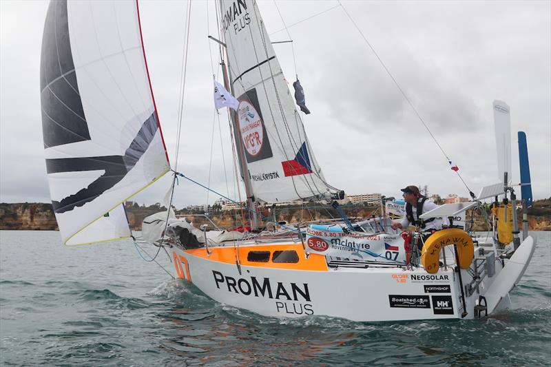 McIntyre Adventure Globe 5.80 Transat start: Michal Krysta (36) Hull 07 is absolutely out to win! - photo © Globe 5.80 Transat