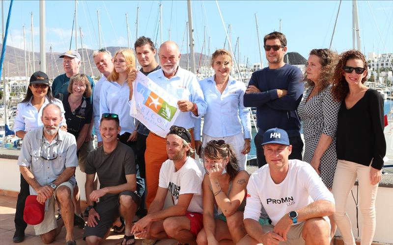 Entrants and the organising team in Lanzarote - McIntyre Adventure's Globe 5.80 Transat leg 2 - photo © Don McIntyre