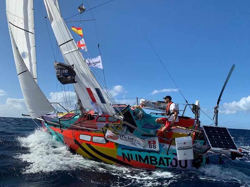 Today November 19 looks like the western option paid off with Etienne (in the picture) and Michal sneaking in the lead of the fleet once again photo copyright Eli Van den Broek taken at  and featuring the Class Mini 5.80 class