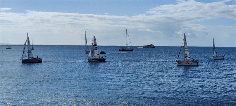 he 3000nm 2nd leg, 5 entrants  left from Rubicon Marina in Lanzarote to Antigua, Caribbean on the 18 of November 2021 photo copyright Bram Suijs taken at  and featuring the Class Mini 5.80 class