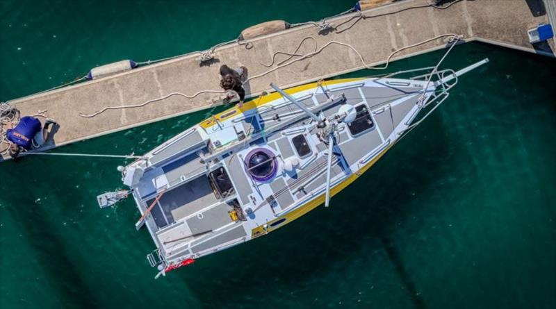 Dan Turner competing in the Mini Globe Race 2025 photo copyright Dan Turner taken at  and featuring the Class Mini 5.80 class