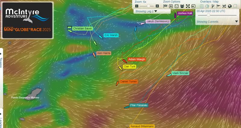 ALMA Globe 580's trying desperately to sail SW toward Galapagos in light winds and thunderstorms but strong currents override everything…scattering the fleet and pushing them 90-180 degrees off course and dragging them away - photo © McIntyre Mini Globe Race