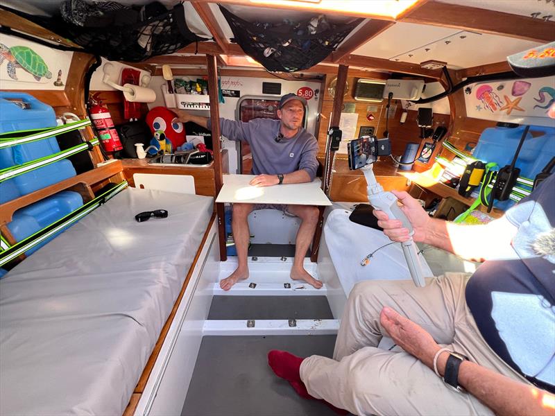 John Blenkinsop's ALMA CG580 hull No. 100 preparing for the 2024 McIntyre Globe 580 Transat . The perfect liveaboard racing mini! He continued on in the 2025 MGR but retired to Australia short of funds to continue - photo © JJ / ALMA CG580