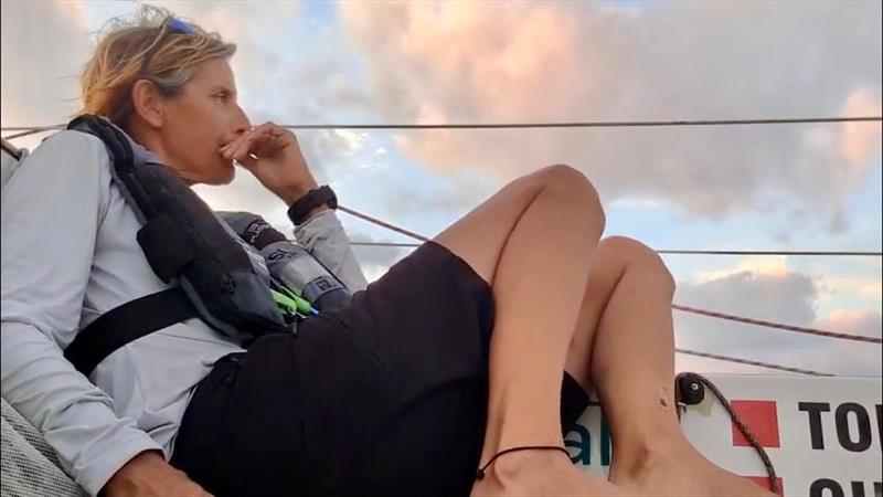 During the long journey of the Mini Globe Race around the world, there's time for more than sail changes—there's time to reflect on life itself. Pilar Pasanau aboard Peter Punk - photo © Pilar Pasanau / MGR2025
