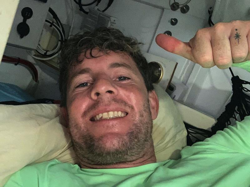 Hot on their heels is Dan Turner on IMMORTAL GAME- even with a pulled back muscle and three days mostly stuck in his bunk, he was still making 145-mile days, helped by the current - photo © Dan Turner / MGR2025