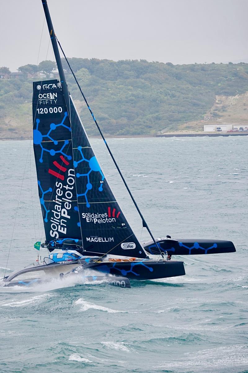 50th Rolex Fastnet Race start photo copyright Michael Tambling taken at Royal Ocean Racing Club and featuring the OCEAN50 class