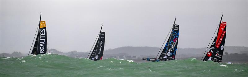 Ocean Fifty boats are back in the race after the security stage during the Transat Jacques Vabre in Lorient, France, on November 6, 2023,  - photo © Vincent Curutchet