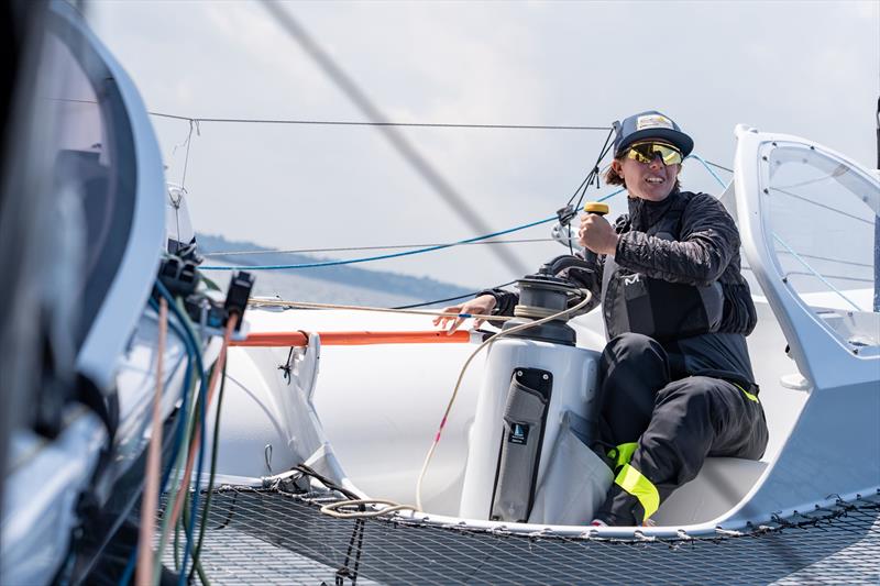 Francesca Clapcich photo copyright Gauthier Le Bec | UpWind by MerConcept taken at  and featuring the OCEAN50 class