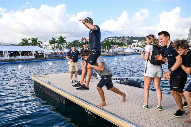 Baptiste Hulin and Thomas Rouxel on Viabilis Oceans win the OCEAN50 division of the Transat Café L'OR 2025 - photo © Olivier Blanchet / Alea