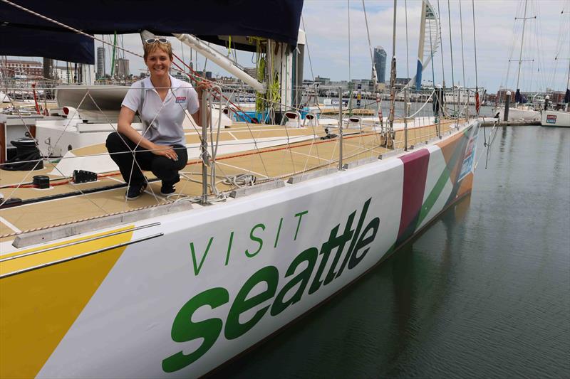 Clipper Race Skipper Nikki Henderson on the Visit Seattle yacht - photo © Clipper Ventures