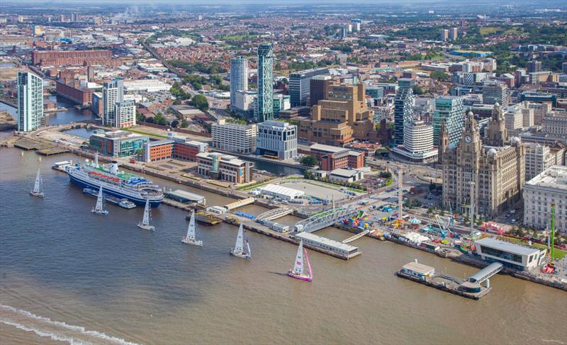 The Clipper Race 2017-18 starts from Liverpool photo copyright Matt Goodfellow / Dupe Creative taken at  and featuring the Clipper 70 class