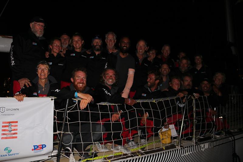 Garmin team arriving at Liberty Landing Marina after completing Race 11. - photo © Clipper Race