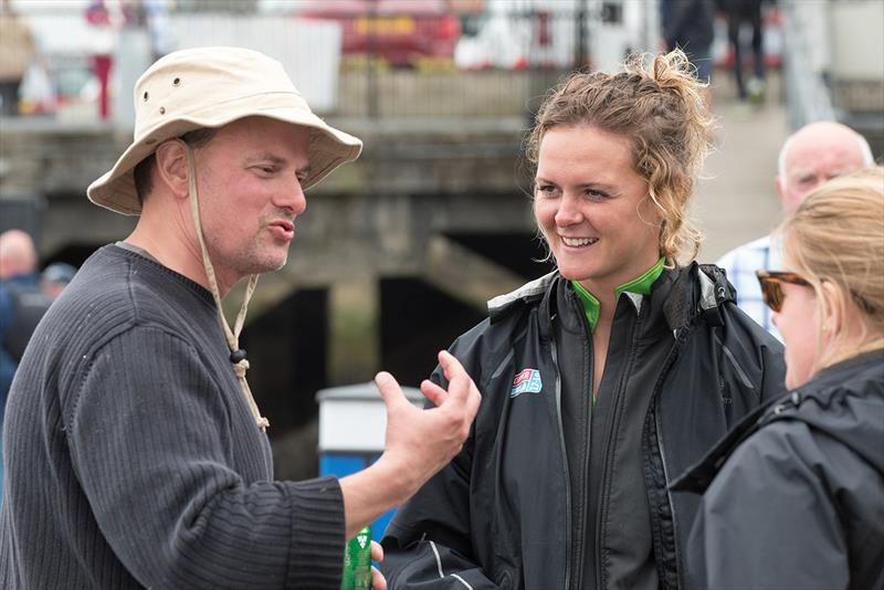 Clipper 2017-18 Round the World Yacht Race - Ralph Morton from the Seattle Sports Commission and Visit Seattle Skipper Nikki Henderson photo copyright Martin McKeown taken at  and featuring the Clipper 70 class