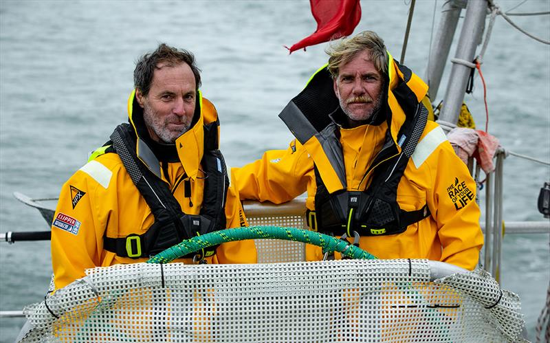Clipper Race skippers David Immelman and Capetonian Nick Leggatt  photo copyright imagecomms taken at  and featuring the Clipper 70 class