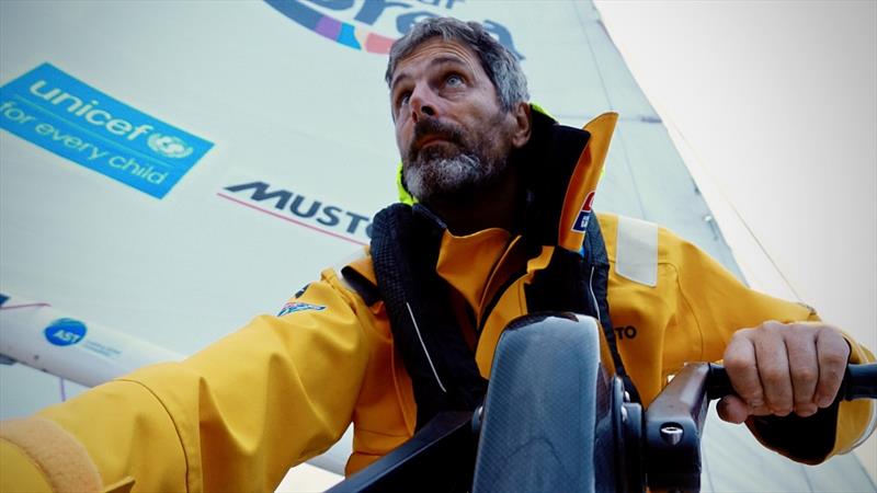 Brian McNealy hard at work on Imagine your Korea - Clipper Round the World Yacht Race - photo © Barry Goble