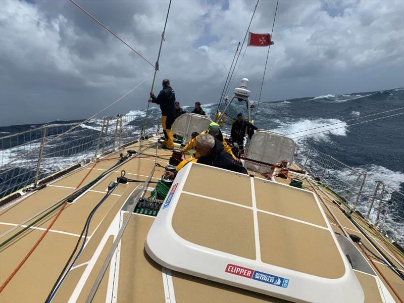 Choppy Seas for Punta del Este - The Clipper Race Leg 3 - Race 4, Day 20 photo copyright Clipper Race taken at  and featuring the Clipper 70 class