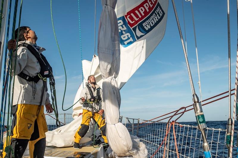 Evolution in full swing aboard Zhuhai - The Clipper Race Leg 3 - Race 4, Day 20 photo copyright Clipper Race taken at  and featuring the Clipper 70 class