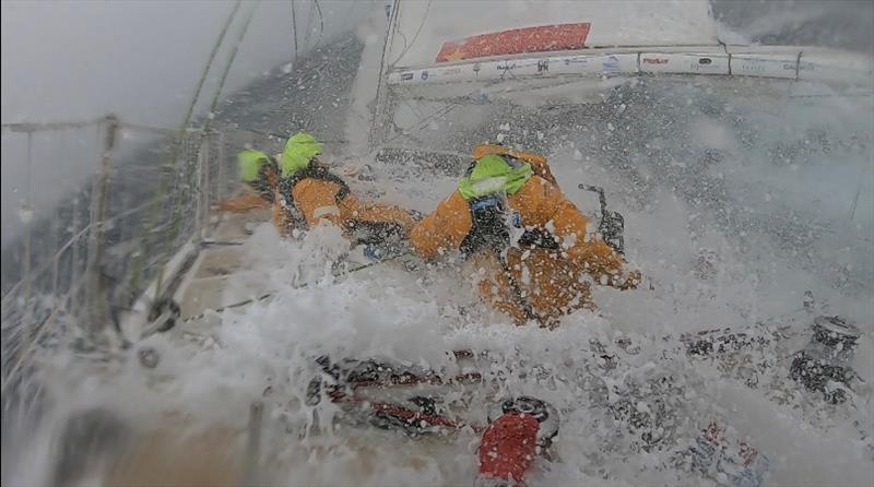 Conditions captured on board Qingdao during Race 4 - Clipper 2019-20 Race photo copyright Clipper Ventures taken at  and featuring the Clipper 70 class