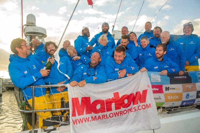 Ha Long Bay, Viet Nam celebrates second place in Race 4: The Marlow Southern Ocean Sleigh Ride - Clipper 2019-20 Race photo copyright Clipper Ventures taken at  and featuring the Clipper 70 class