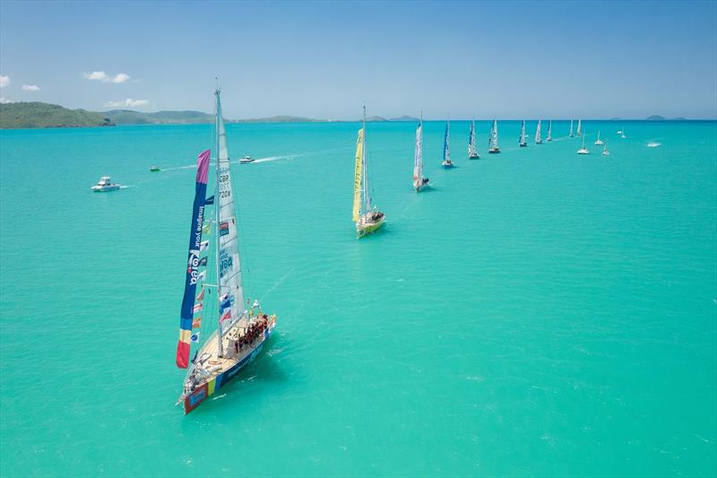 Clipper Race fleet in Whitsunday ahead of Race 6 start - 2019-20 Clipper Race  photo copyright Phill Gordon taken at  and featuring the Clipper 70 class