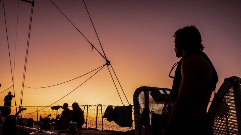 Beautiful pink skies - The Clipper Race Leg 5 - Race 7, Day 2 - photo © Clipper Race