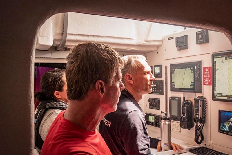 Guy in the nav station - The Clipper Race Leg 5 - Race 7, Day 3 photo copyright Clipper Race taken at  and featuring the Clipper 70 class